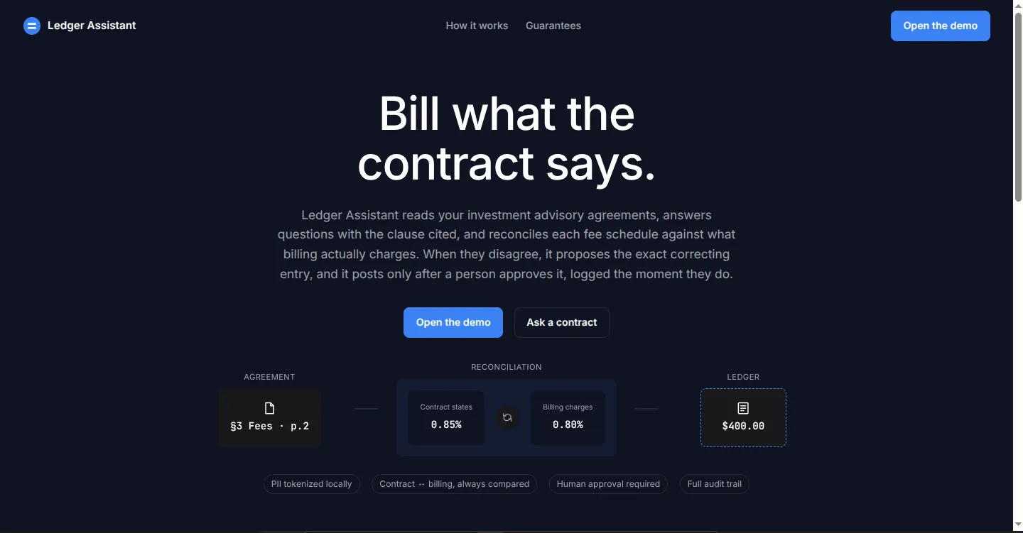 LedgerLens: Fintech Ledger + Document Intelligence