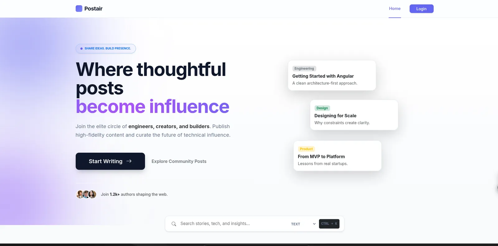 Postair: High-Throughput Content Engine